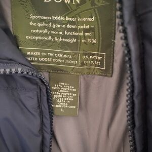 Eddie Bauer vest originally size L but fits a M to (had it tailored)